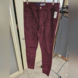 Old Navy corduroy wine pants 12T NWT